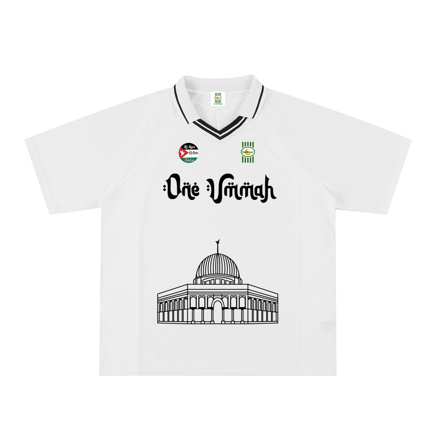One Ummah Jersey — Unisex Striped V-Neck | Football Jersey
