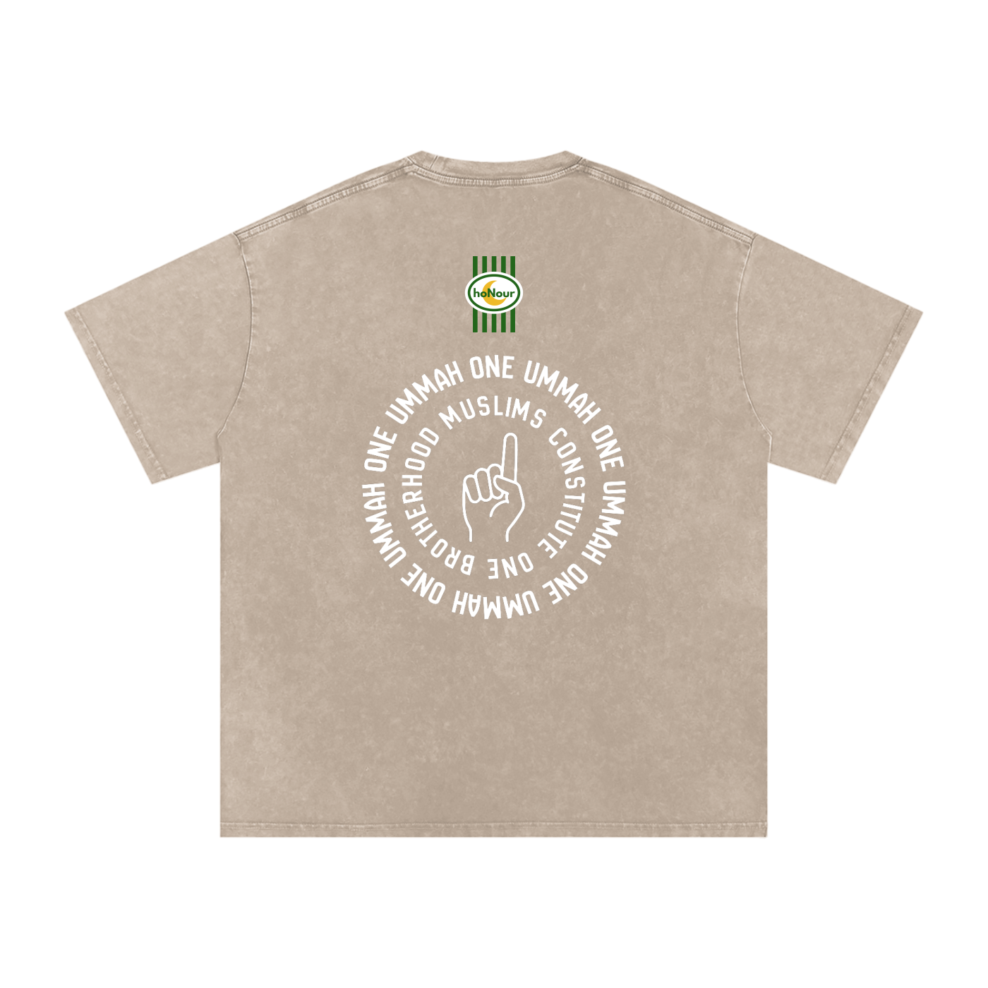 One Ummah Tee — Unisex Snow Washed | 100% Cotton T-Shirt