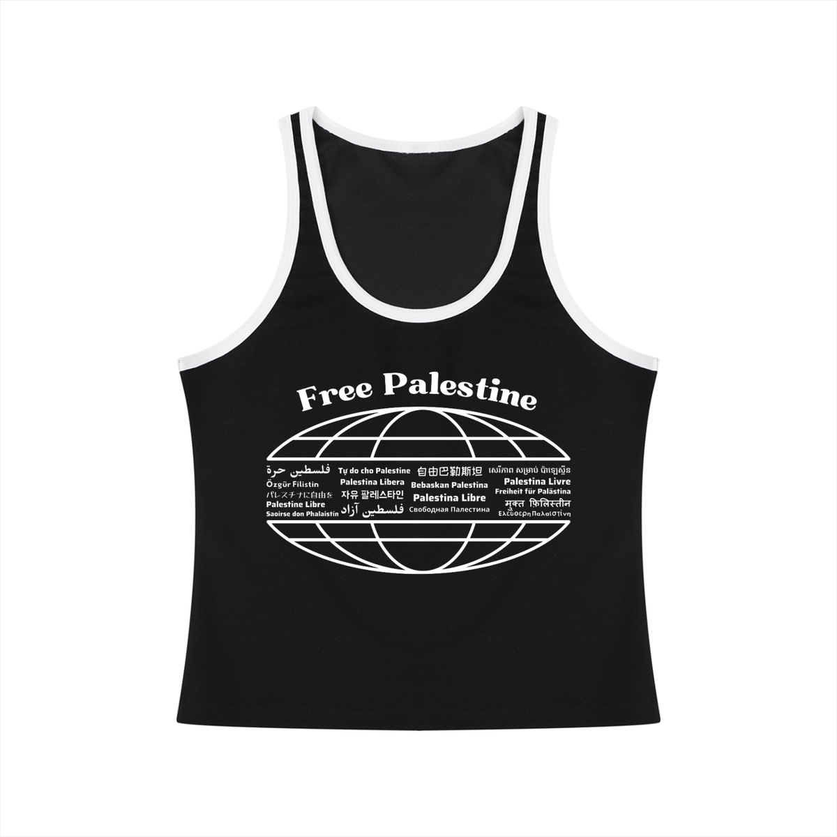 Women's Free Palestine Globe Tank Top