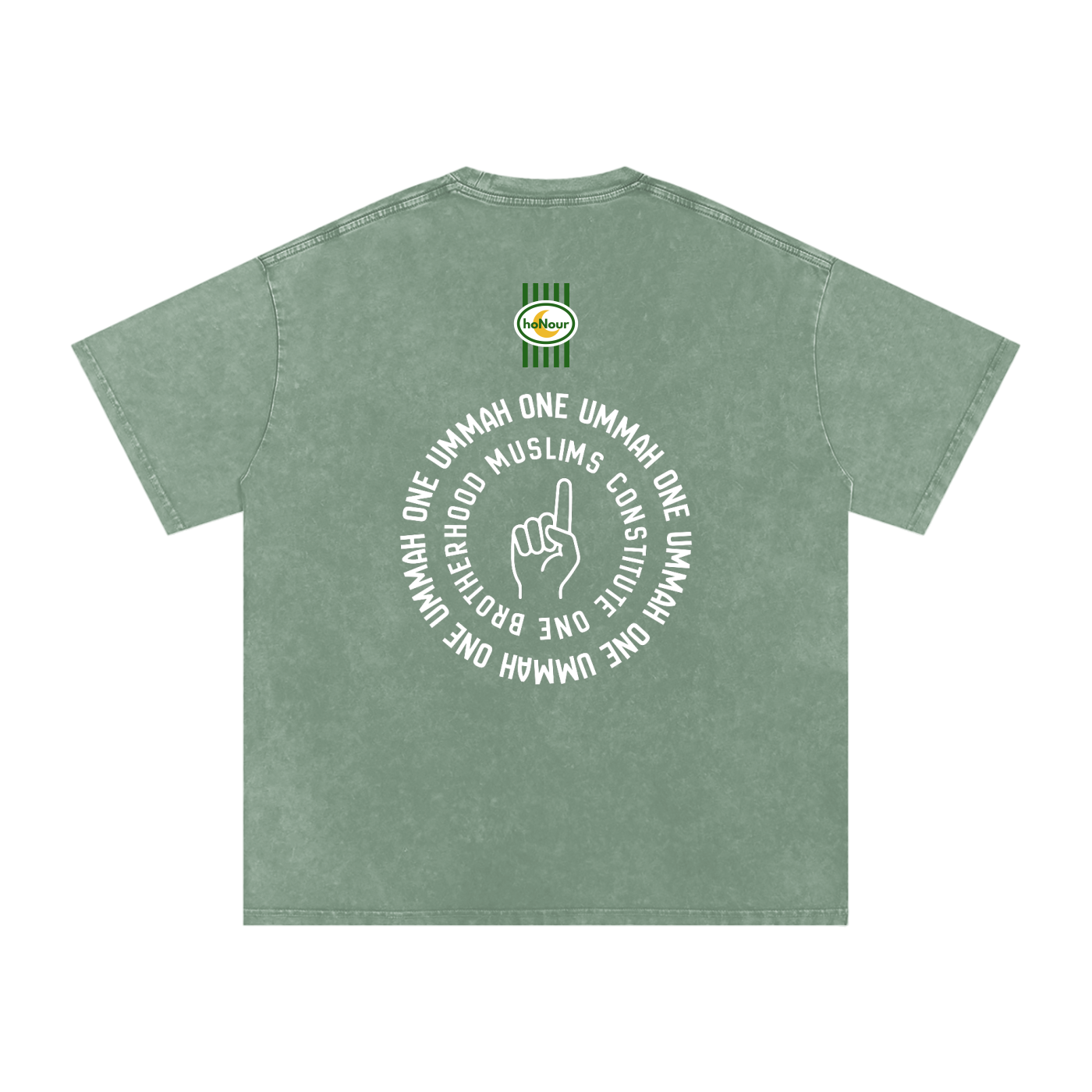 One Ummah Tee — Unisex Snow Washed | 100% Cotton T-Shirt