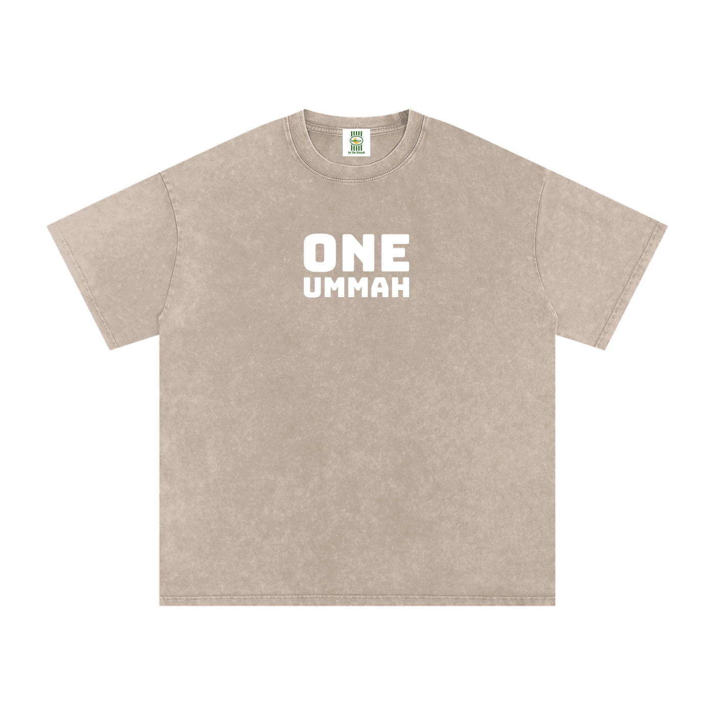 One Ummah Tee — Unisex Snow Washed | 100% Cotton T-Shirt